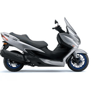 Suzuki Burgman 400 en alquiler en Canarias – Scooter de 400cc para explorar las islas con comodidad y potencia.